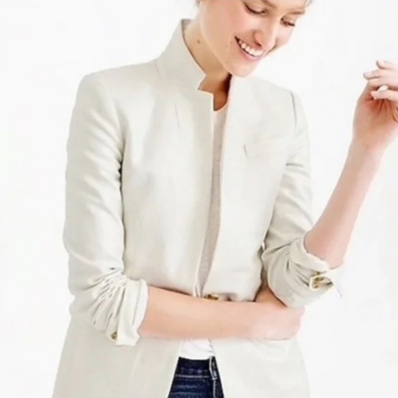 J. Crew White Linen Regent Blazer 16 - Picture 11 of 11